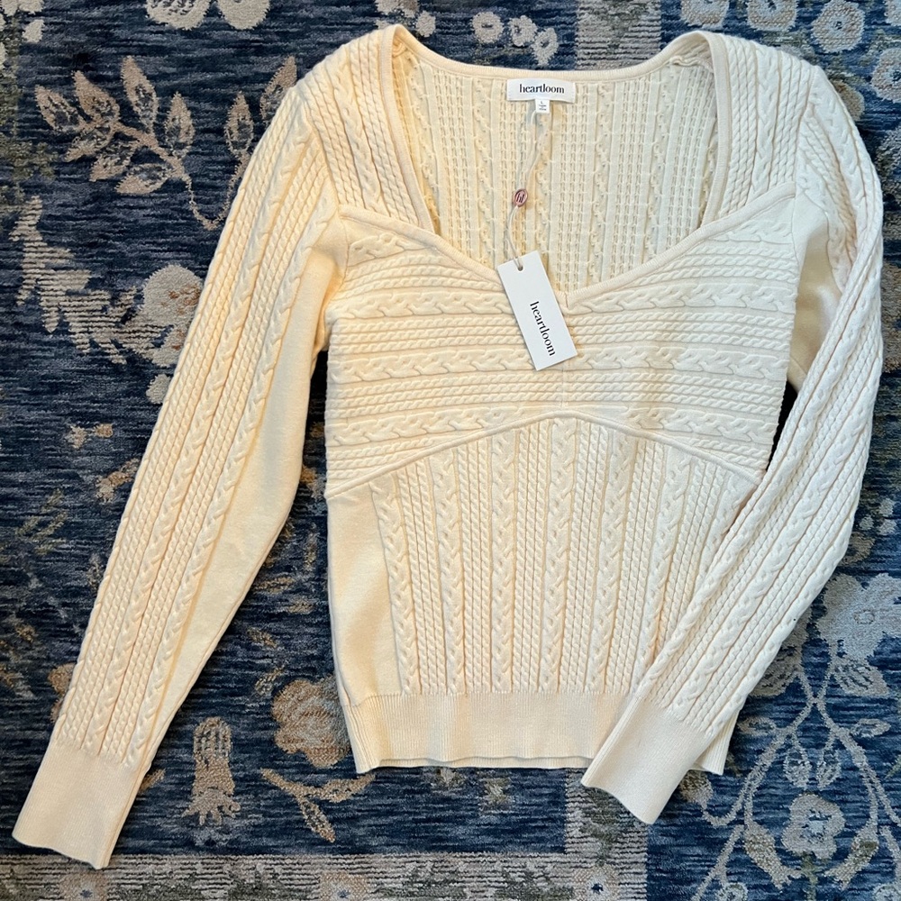 Heartloom Cream Knit Sweater